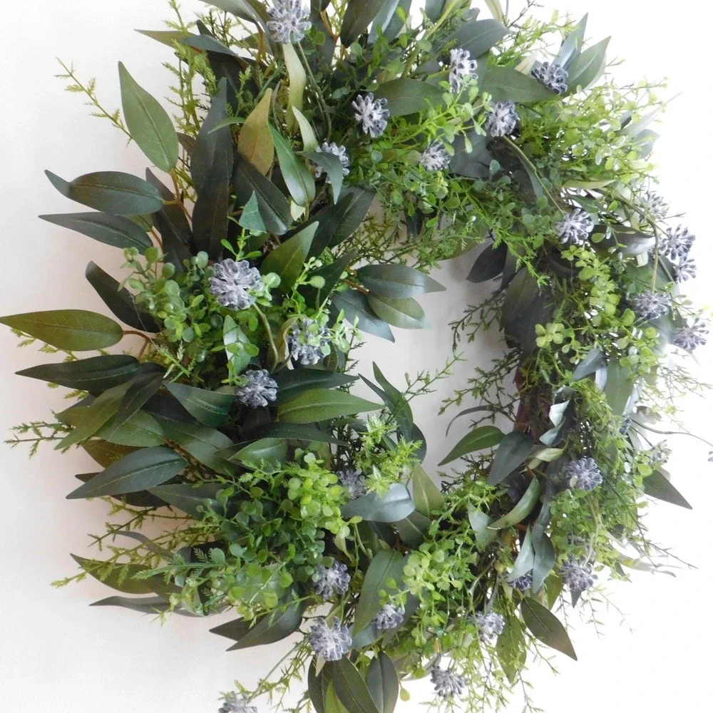 Artificial‎ Year Round Greenry Wreath, English Garden Housewarming Gift